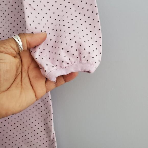 NANO Girls Purple Long Sleeve Polka Dot Dress Size 7 - Picture 7 of 9
